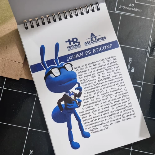 Libreta personalizada pasta blanda para evento de abogados